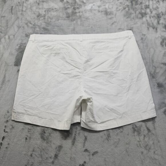 Old Navy Shorts Womens 24 Plus White Everyday Short Stretch Cotton Casual Preppy - Picture 3 of 5